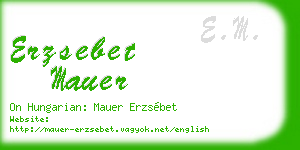 erzsebet mauer business card